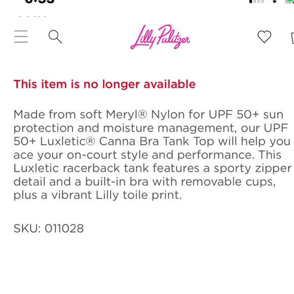 Lilly Pulitzer luxletic Meryl racer back top NWT size Medium - Picture 7 of 10